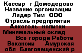 Кассир /г.Домодедово › Название организации ­ Лидер Тим, ООО › Отрасль предприятия ­ Алкоголь, напитки › Минимальный оклад ­ 37 000 - Все города Работа » Вакансии   . Амурская обл.,Благовещенский р-н